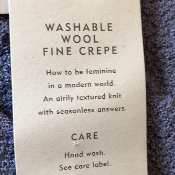 EILEEN FISHER size XL Cardigan  Ooen Front  Lavender Wool Crepe cozy yearround - Picture 9 of 14